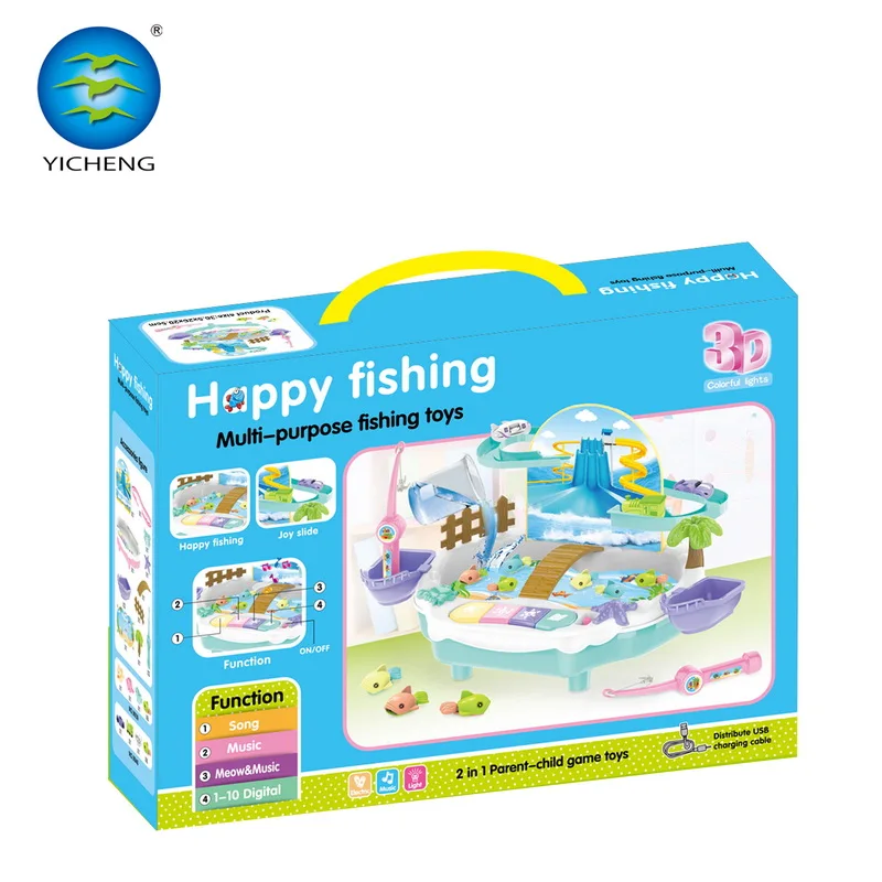 Новое поступление, Электрический вращающийся Рыболовный набор, игрушки с 42 детскими песнями