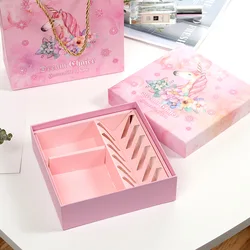 Customized Printing Unicorn Design Candy Box Biodegradable Creative Cardpaper Cookie Box Card Paper Food Candy