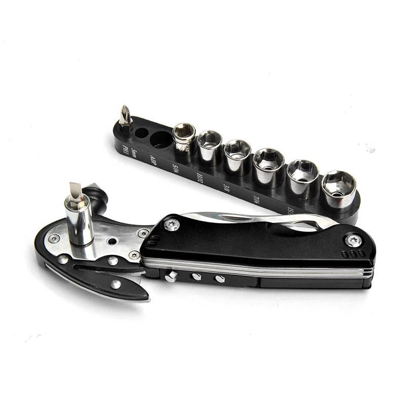 Карманный Автомобильный аварийный безопасный стеклянный мульти-молоток из нержавеющей стали открывалка для бутылок нож отвертка