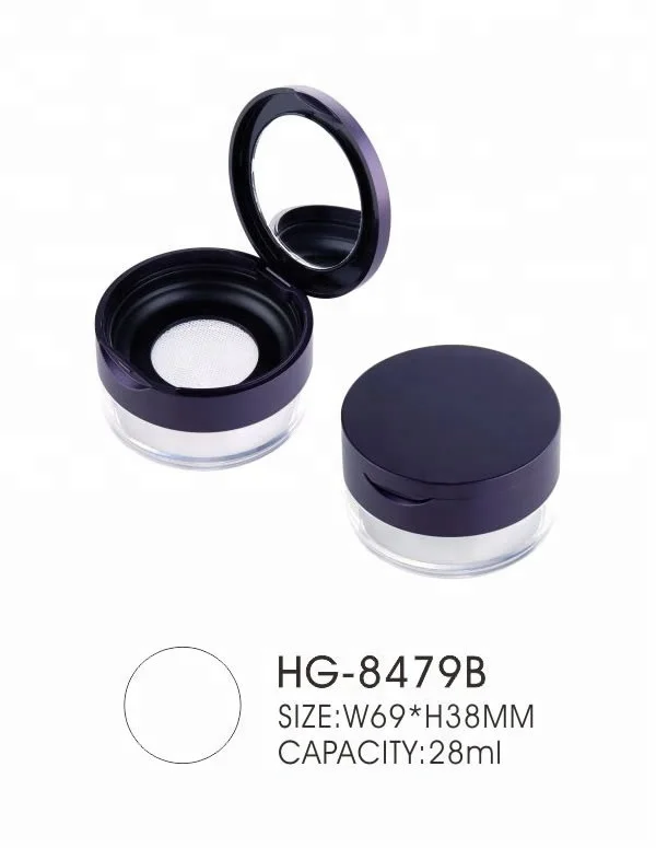 eautiful 3D Printing Empty Compact with Brush Diameter 67 Mirror Clear Round Plastic Packaging Loose Powder Case