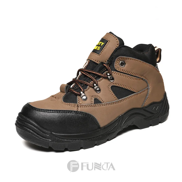 FUNTA Nubuck Leather Dubai Good Prices Mid Cut Woodland Safety Shoes