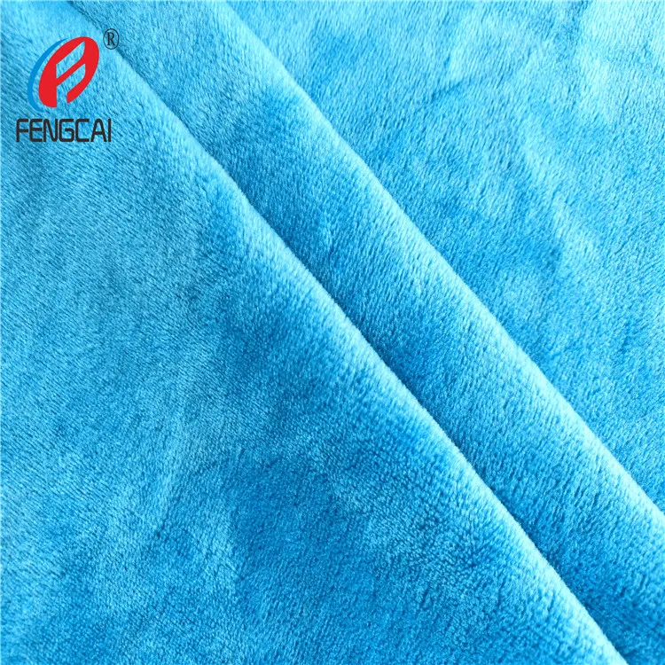 China Supplier Textile 100% Polyester Minky Short Plush Fabric For Baby Blanket