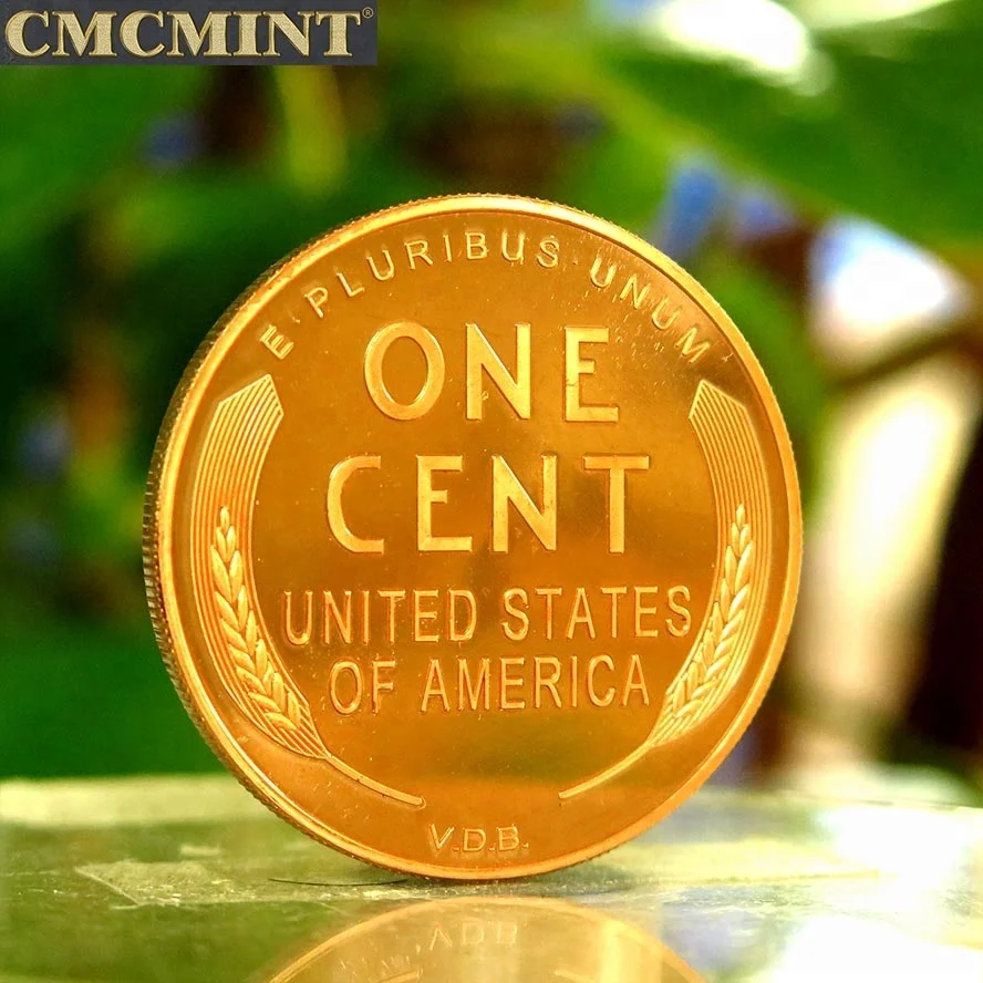 1 унция 999 тонкая медная монета Jumbo Penny Lincoln пшеничная круглая B44