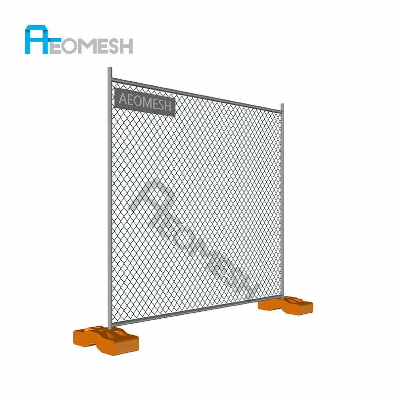 AEOMESH Made in Guangzhou Real Factory Brace Chain Link Mesh Temporary Fence