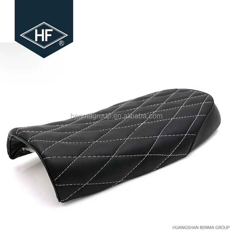 GN250 GN400 CB400 Leather Diamond Cushion Retro Motorcycle/Motorbike Seat