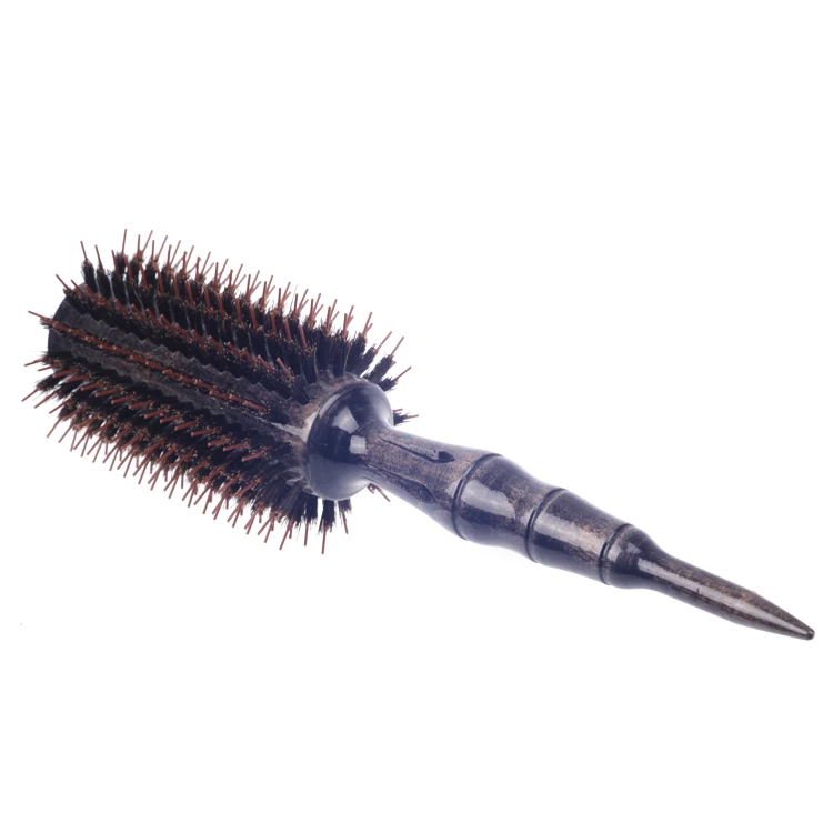EUREKA 28034-55PA-B Salon Engraved Wooden Bristle Round Hair Brush UV Painting Surface Barrel Detangle Brush