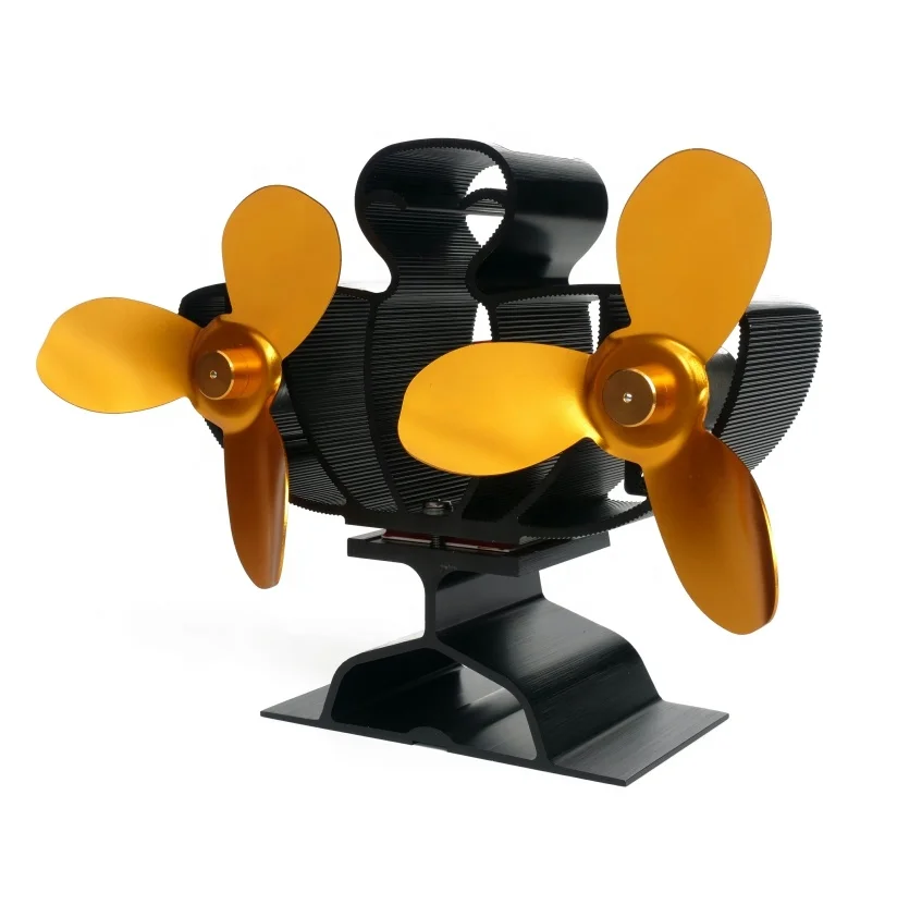 OEM вентилятор для дровяной плиты с 6 лопастями камина двойным двигателем двойной нагревателя тепловые вентиляторы газовой