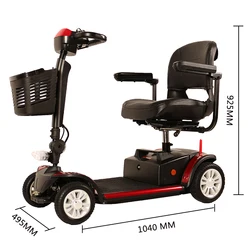 Elderly Care Products Foldable Four Wheel Handicapped Electric Scooter for Old People
