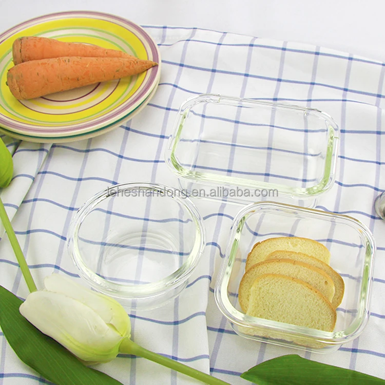 Пищевой контейнер из боросиликатного термостойкого стекла