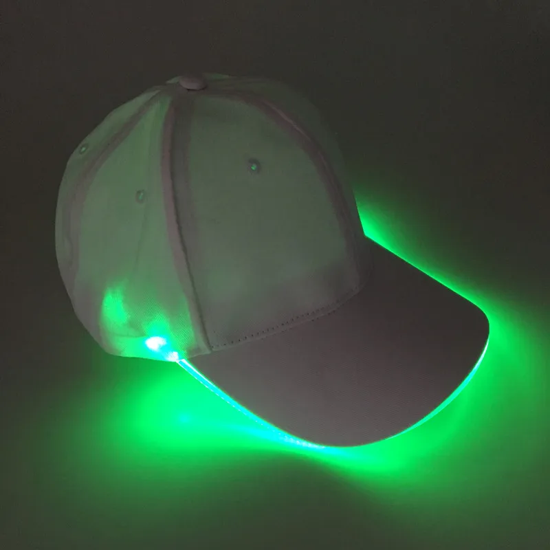 plain LED baseball cap with custom logo