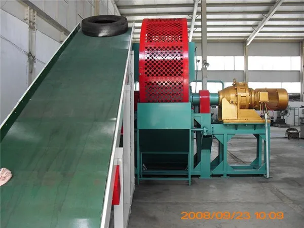 automatic used tyre recycling machine whole tyre shredder
