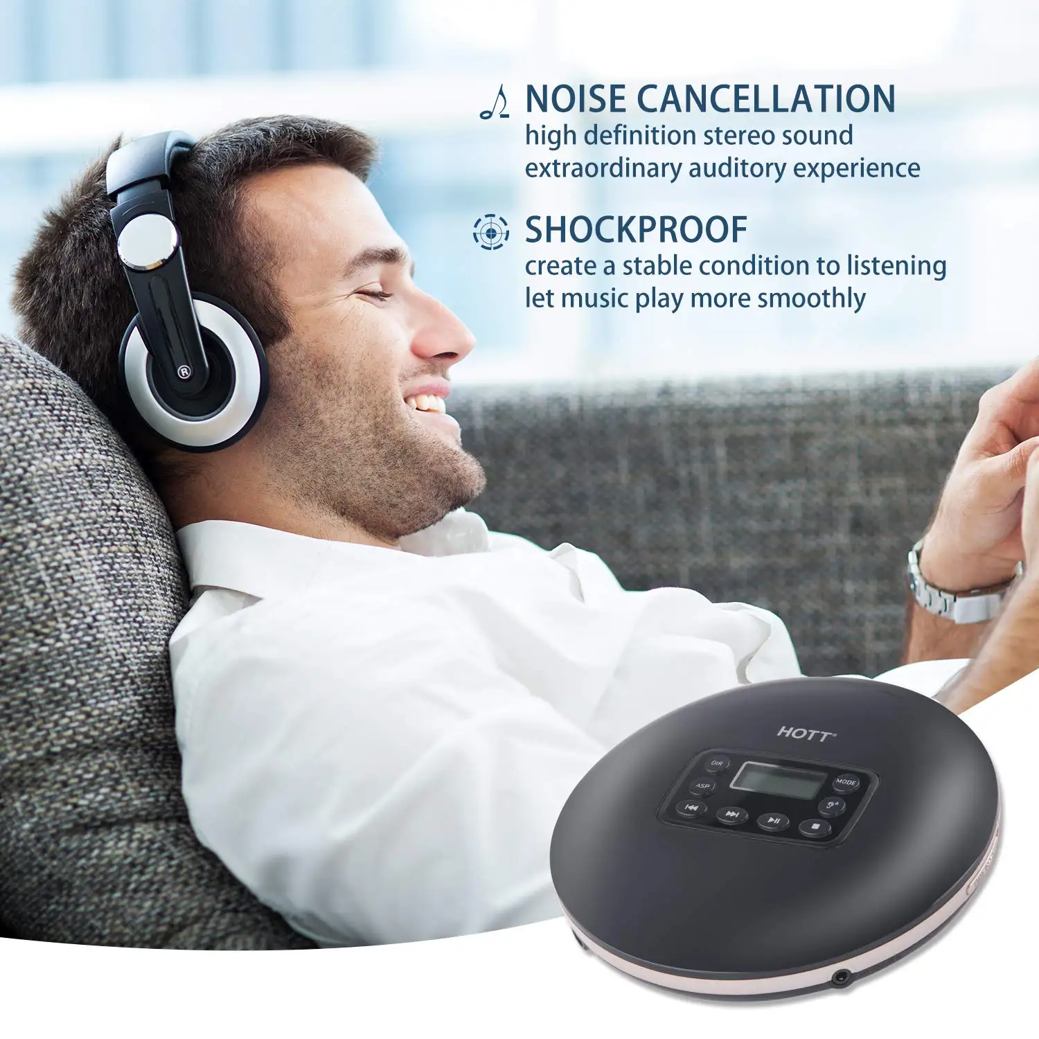 Мини hi-fi стерео музыкальные CD-плеер с наушниками для путешествий поддержка CD-RW MP3 CD-DA WMA