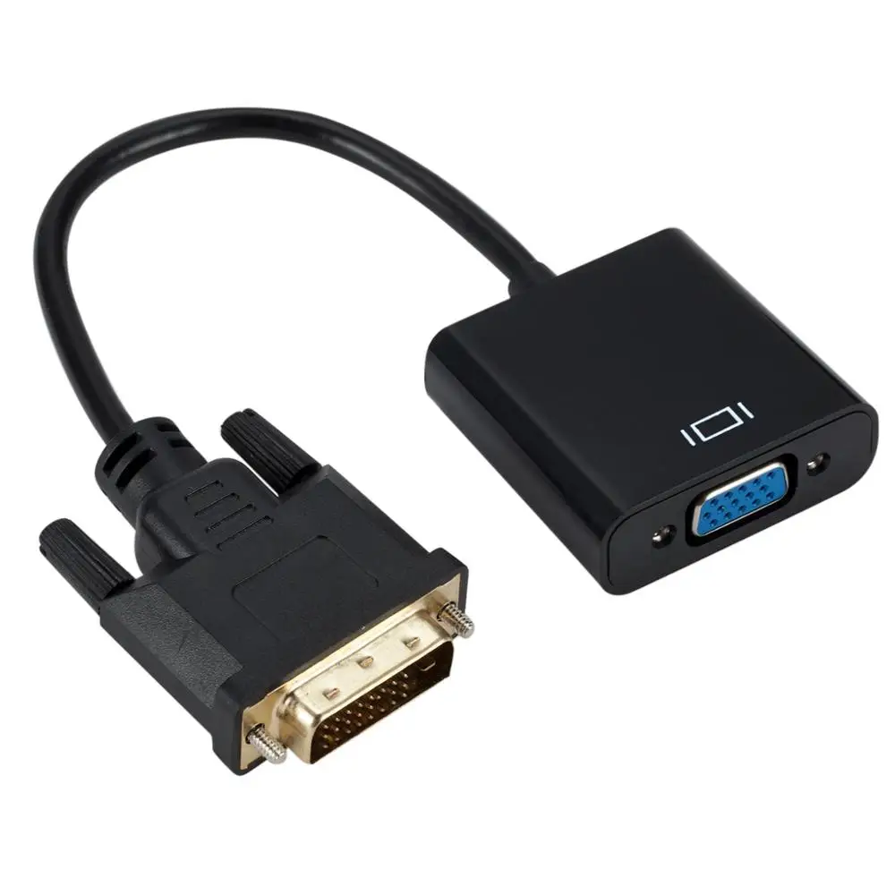 DVI Male to VGA Female Video Converter Adapter DVI 24+1 25 Pin DVI to VGA Adapter Cable for TV PS3 PS4 PC Display 1080P