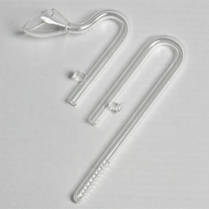 Customized Aquarium Plant 10mm Glass Lily Outlet Pipes for nano tank canister filter
