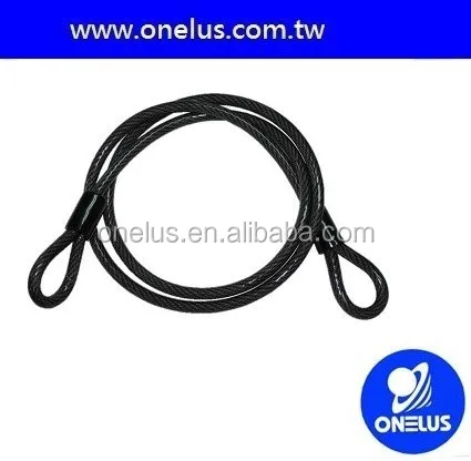 braided or twisted cut resistance steel cable with PVC coating against scratching
