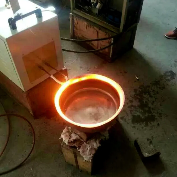 Portable heat treatment15kva gold induction furnace