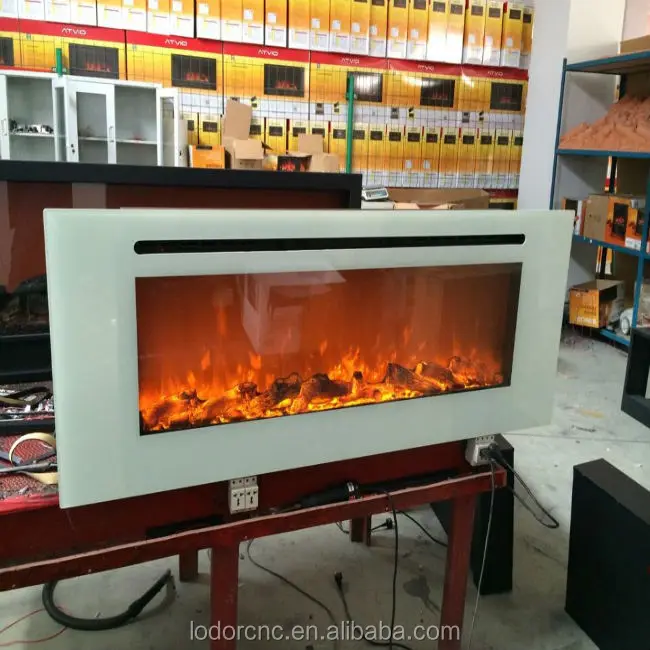 Белый настенный поддельные эффект пламени электрические камины