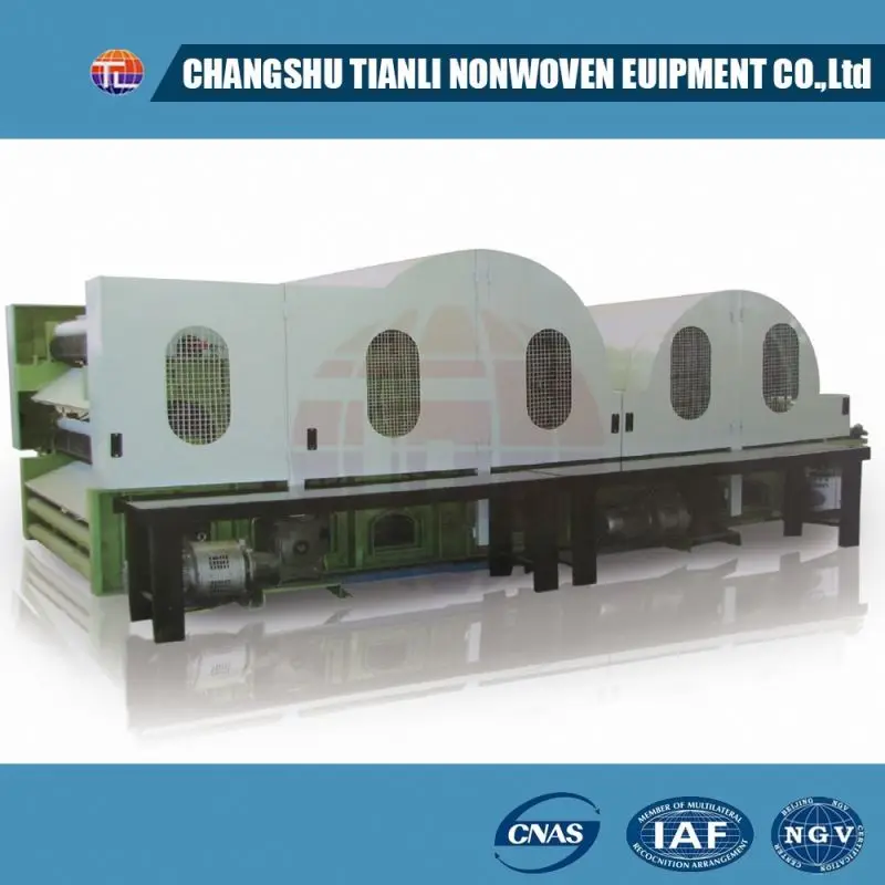 
New generation cotton wool double cylinder cotton carding machine 