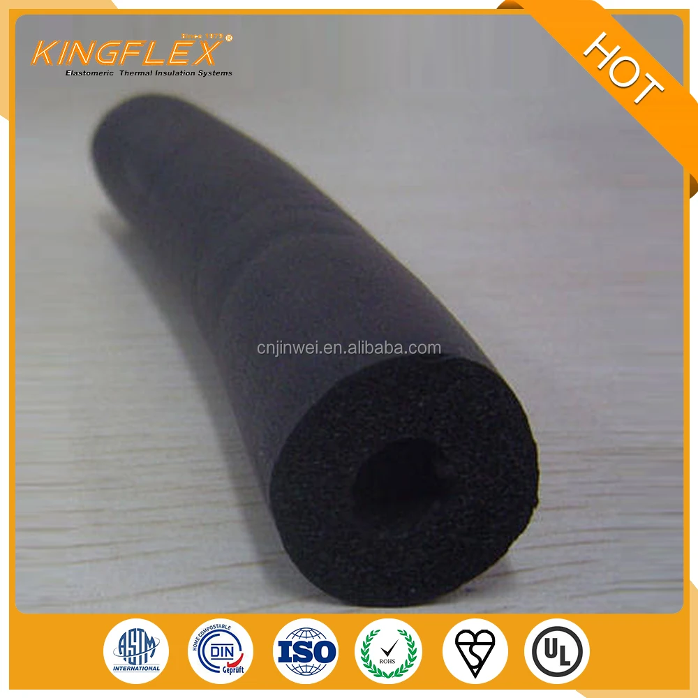 hot water pipe heat resistence rubber sponge insulation pipe equipment