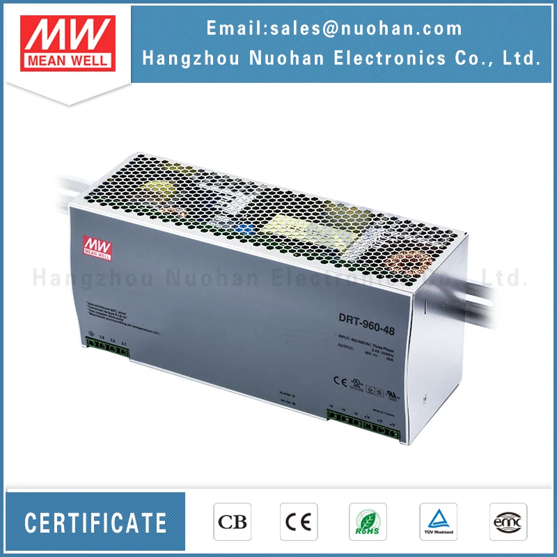  Бренд Mean Well представляет DRT-960-48 960W 48V Промышленный источник питания