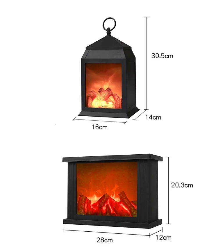
new style plastic indoor and outdoor decorative tabletop and hanging dancing moving emulational fireplace flame led lantern 