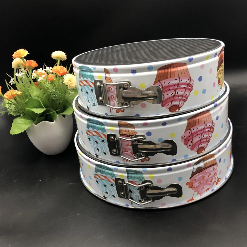 
2018 Hot -sale Products Color Decals Carbon Steel Non-stick 7/8/9/10/11inch Spring form Set 
