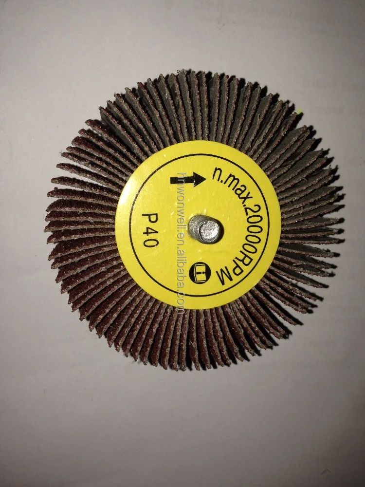 aluminum oxide klingspor cloth abrasive flap wheel with shaft for metal and stainless steel