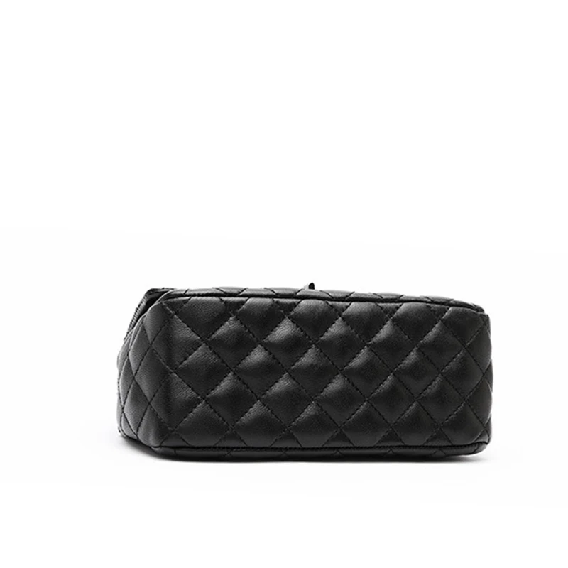 Fashion Women Crossbody Bag Cow Leather Black Handbags 2022 Genuine Purses Soft Fashion Chain Shoulder Bag