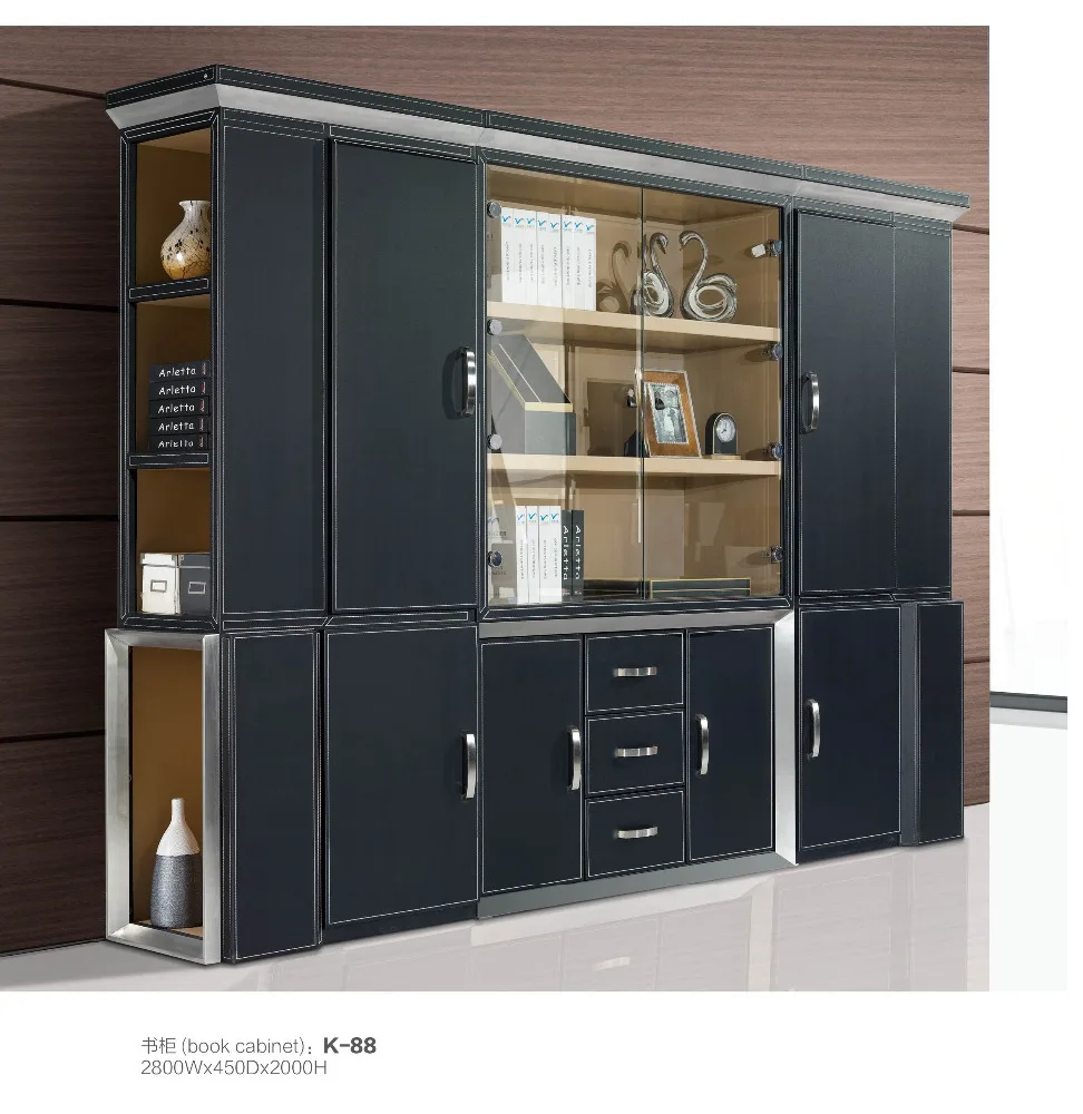 Поставки офисной мебели деревянный книжный шкаф офисной ящика наполнения шкаф для хранения файлов шкафа современный дизайн K88