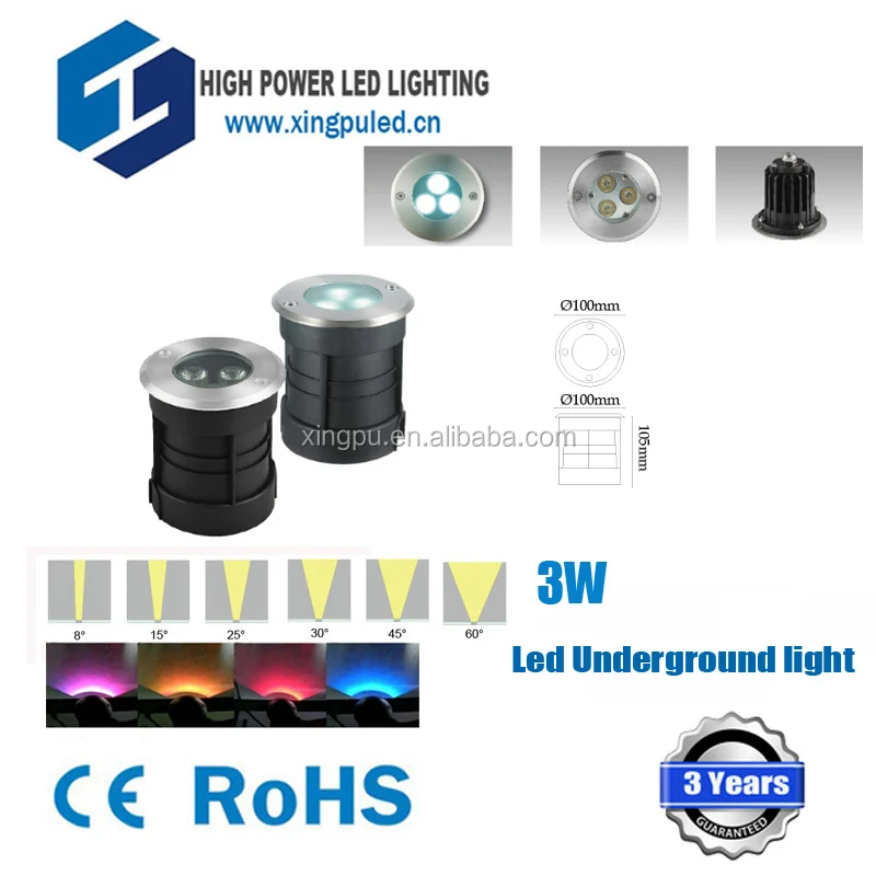 
Hot sale mini 3W underground led light for garden 
