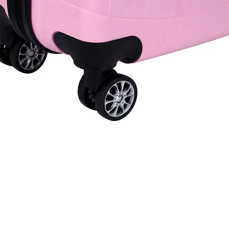 Women trolley suitcases luggage pp 3 piece travel luggage sets , pink travel suitcase