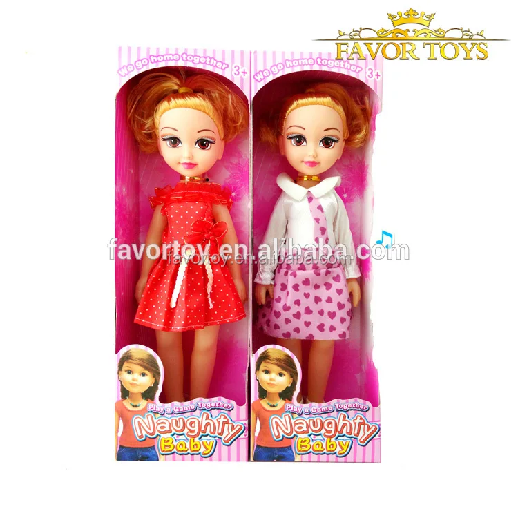 Baby plastic beautiful 14 inch wedding dress fashion dolls with music