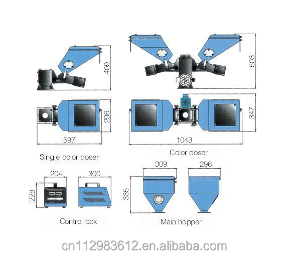 
plastic granulates volumetric dosing and mixing units 