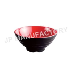 Japanese Style Melamine Noodle Bowl Black Red Swirl Plastic Ramen Bowl 9 inch White Noodle Bowl