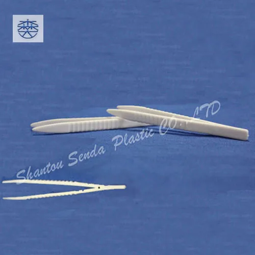 Plastic medicine tweezers 11.4cm,plastic tweezer pp and green color white color