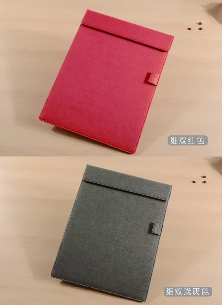 A4 size leather writing clipboard for office