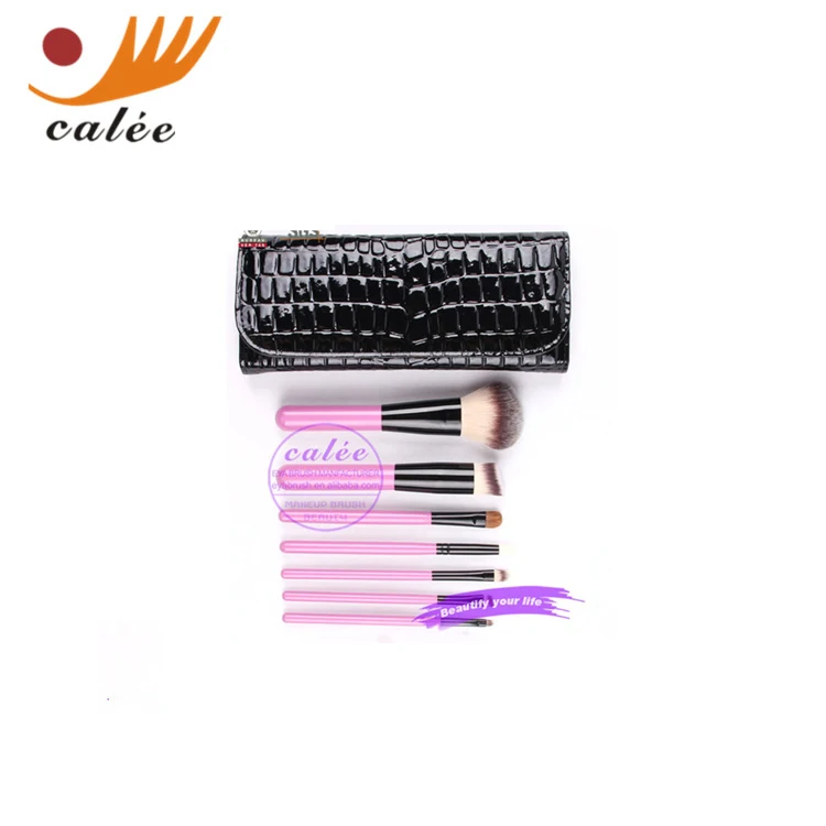 7 шт. Классический розовый набор кистей для макияжа комплект с случае