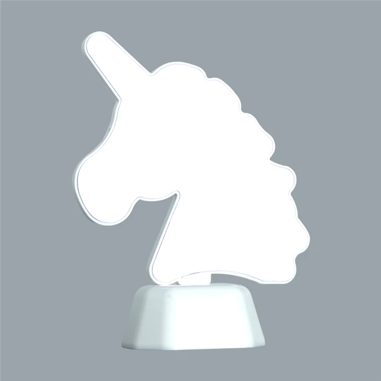 Amazon best sale Unicorn Double-Light Mirror Tunnel Led Lamp Festival atmosphere cartoon lamp