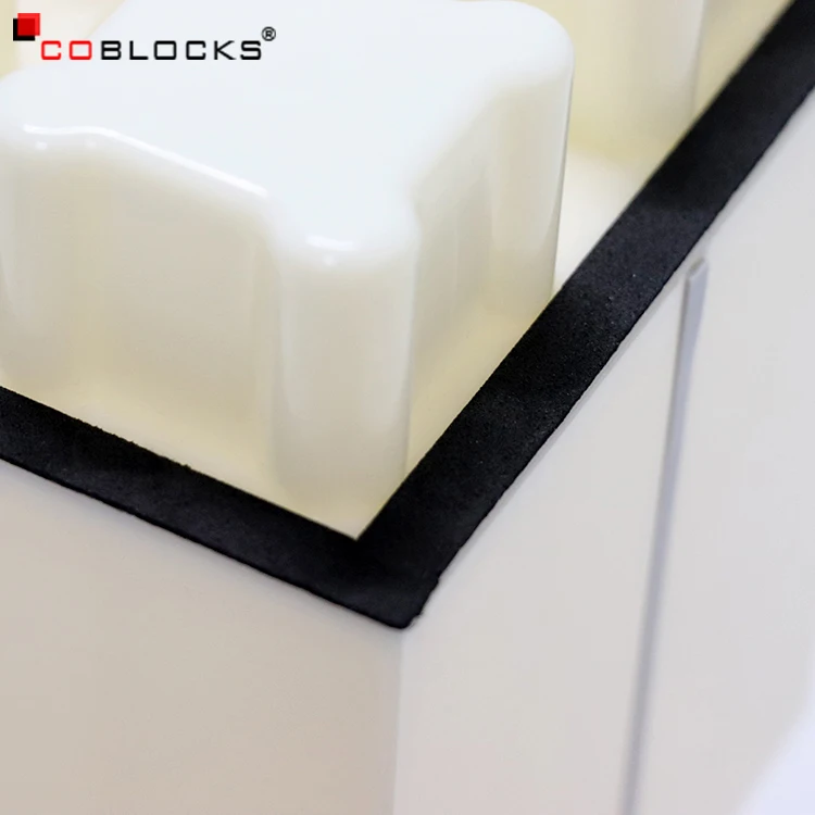 Factory Direct Sale Fireproof & sound proof Partition Plastic Stacking Block Building Retaining brick Wall Solid Plastic Blocks