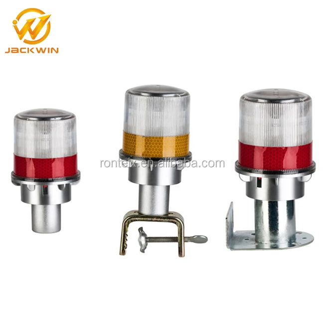 Solar LED Flashing Traffic Marine Warning Light / Solar Blinker Light