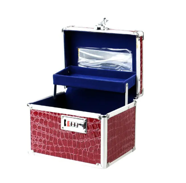 Customized Aluminum Beautiful Mirror Lady Cosmetic Case /Box