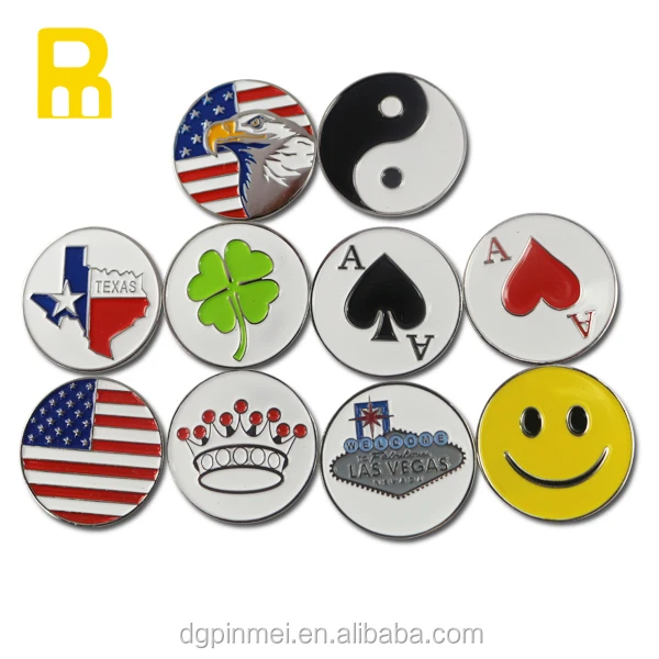 Custom Picture Photo Logo Personalized metal iron Golf Ball Marker New Manufacturers