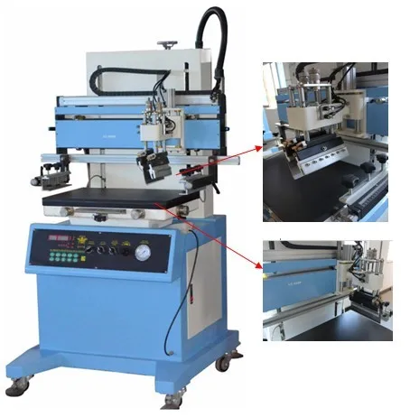 China LC Plane Vaccum Paper Bag Tshirt Tag Screen Printing Machine Flat Bed Screen Printinig Machine
