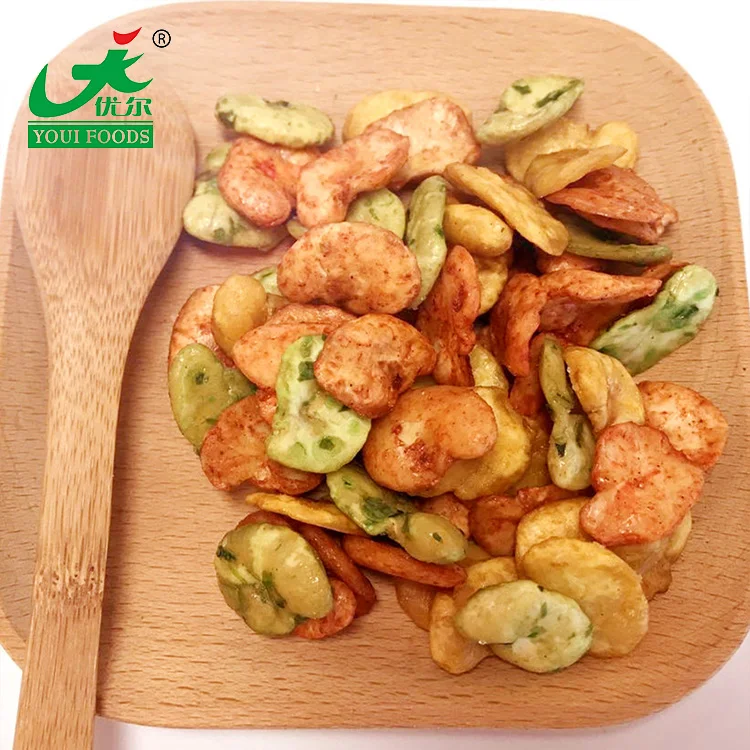 Seaweed high fiber coated broad bean chips retailer bag