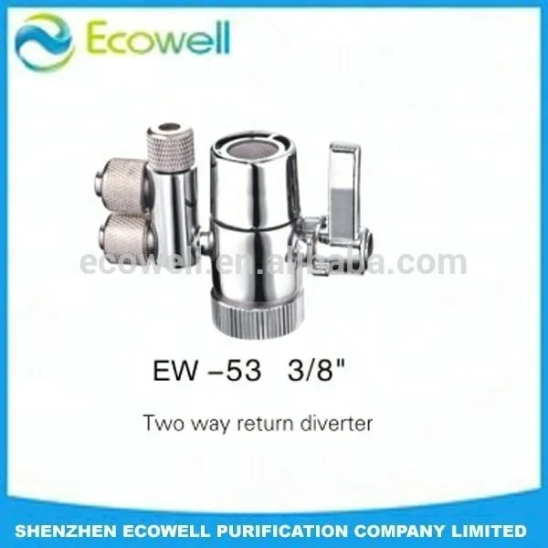 Хромированный латунный фильтр для воды 1/4 дюйма, кран с двойным отводным клапаном