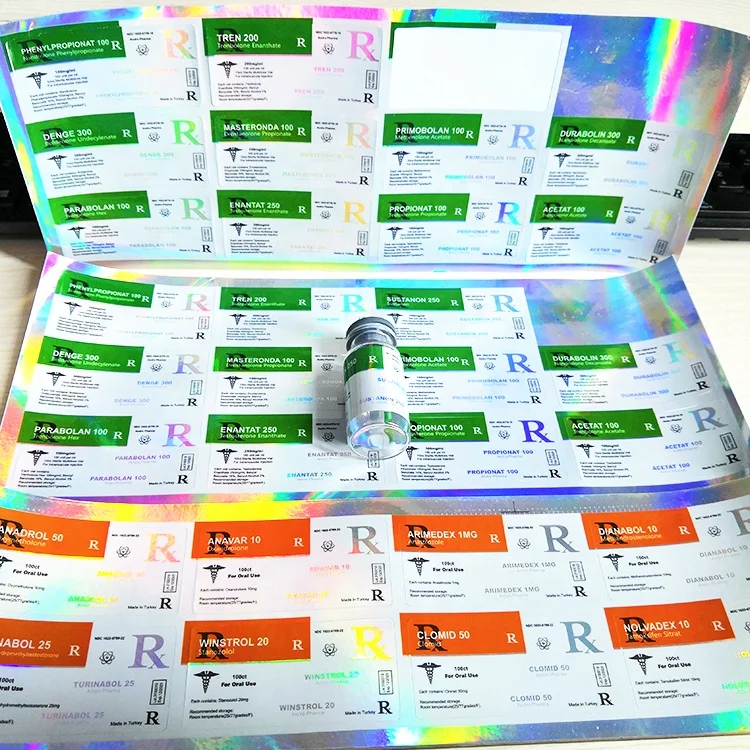 ZPT10-3 Pre-printed small test order accept sust 250 glass vial custom self adhesive bottle sticker 10ml vial label stickers