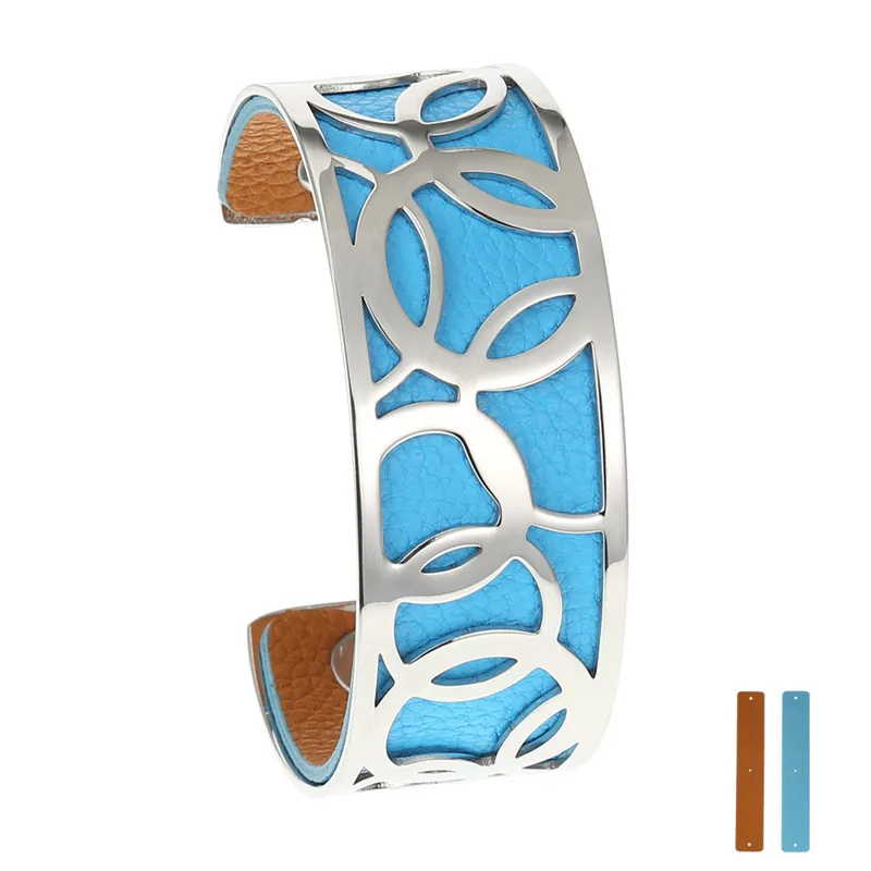 
Bangles For Women Circle Stainless Steel Cuff Bracelets Bangles Bijoux Manchette Femme Bracelet Argent Pulseiras 