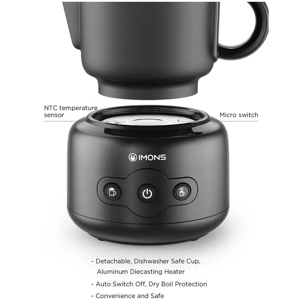 
Imons detachable power base automatic electric foamer heating warmer Latte art spout milk frother 