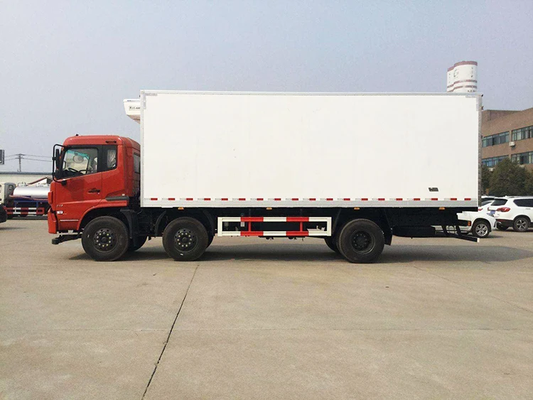 Dongfeng 6X2 245Hp 48.5Cbm Van 15 Ton cold storage refrigerator truck