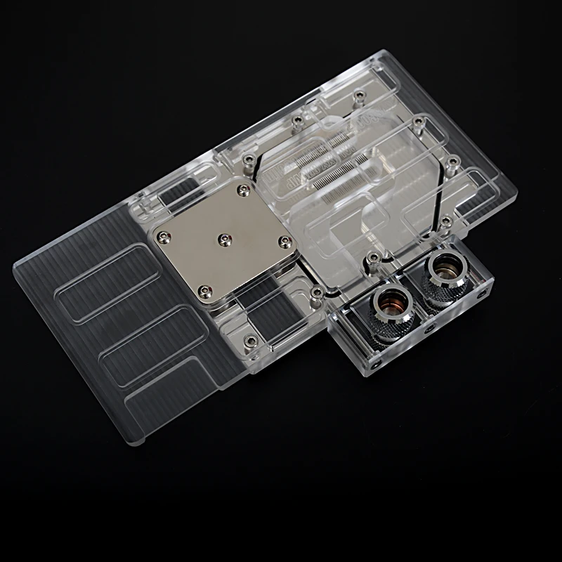 Syscooling transparent acrylic full coverage water block clear GTX970 graphic GPU water block